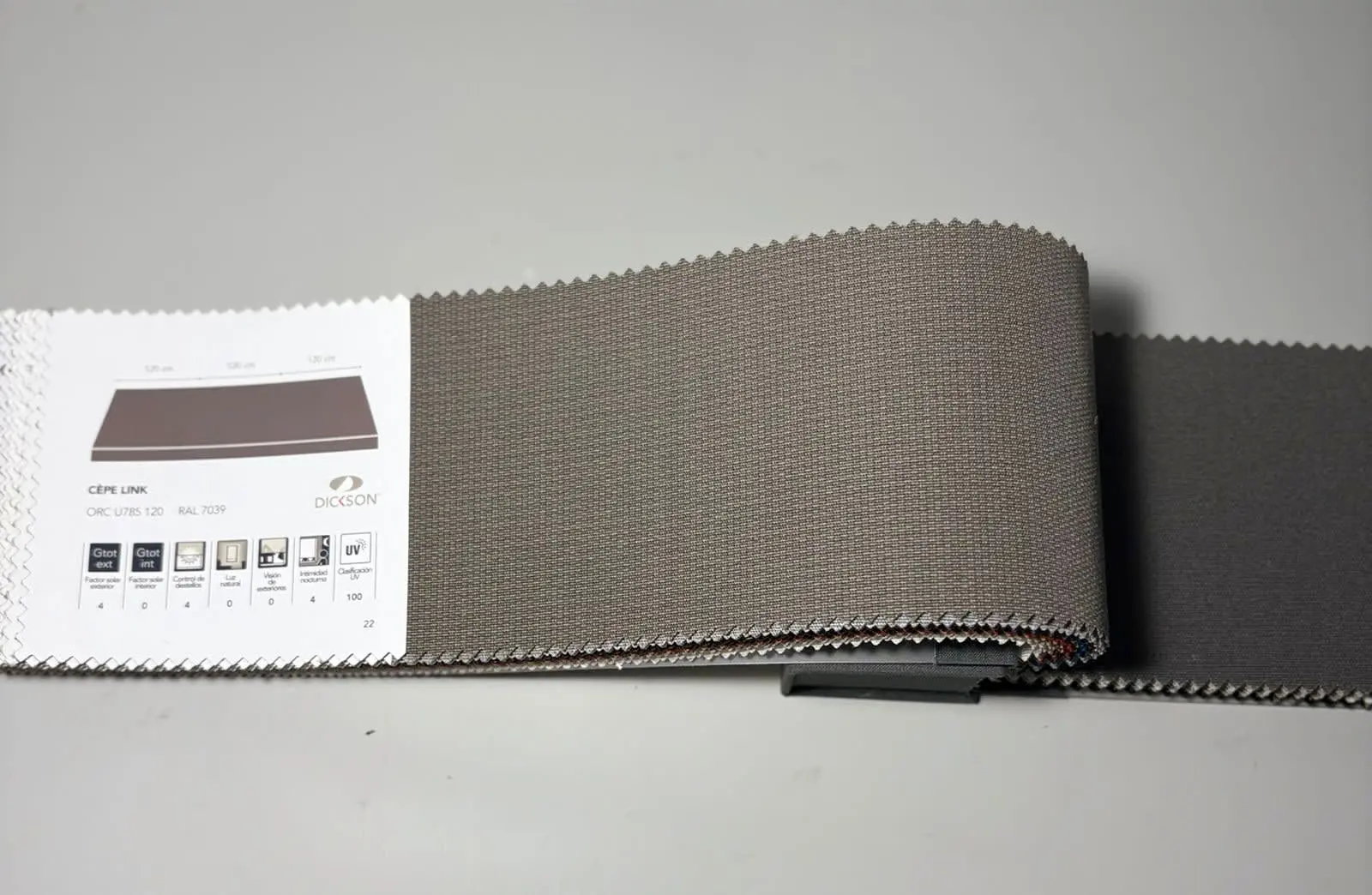 muestra de lona lisa